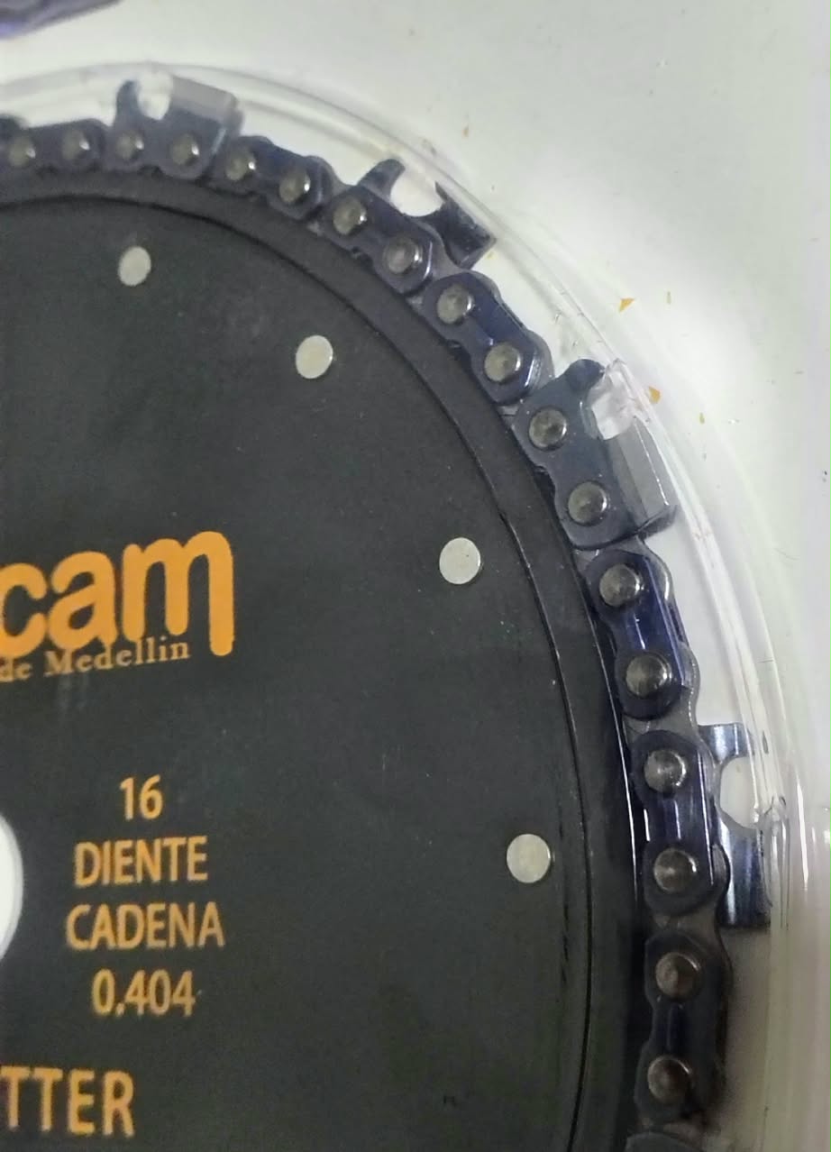 Disco Cadena En Acero Templado Para Maquina (16 Dientes - 0.404")